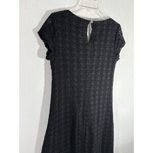 Apt. 9 Women’s Little Black Lace Dress Sz 6 Lined Short Cap Sleeve